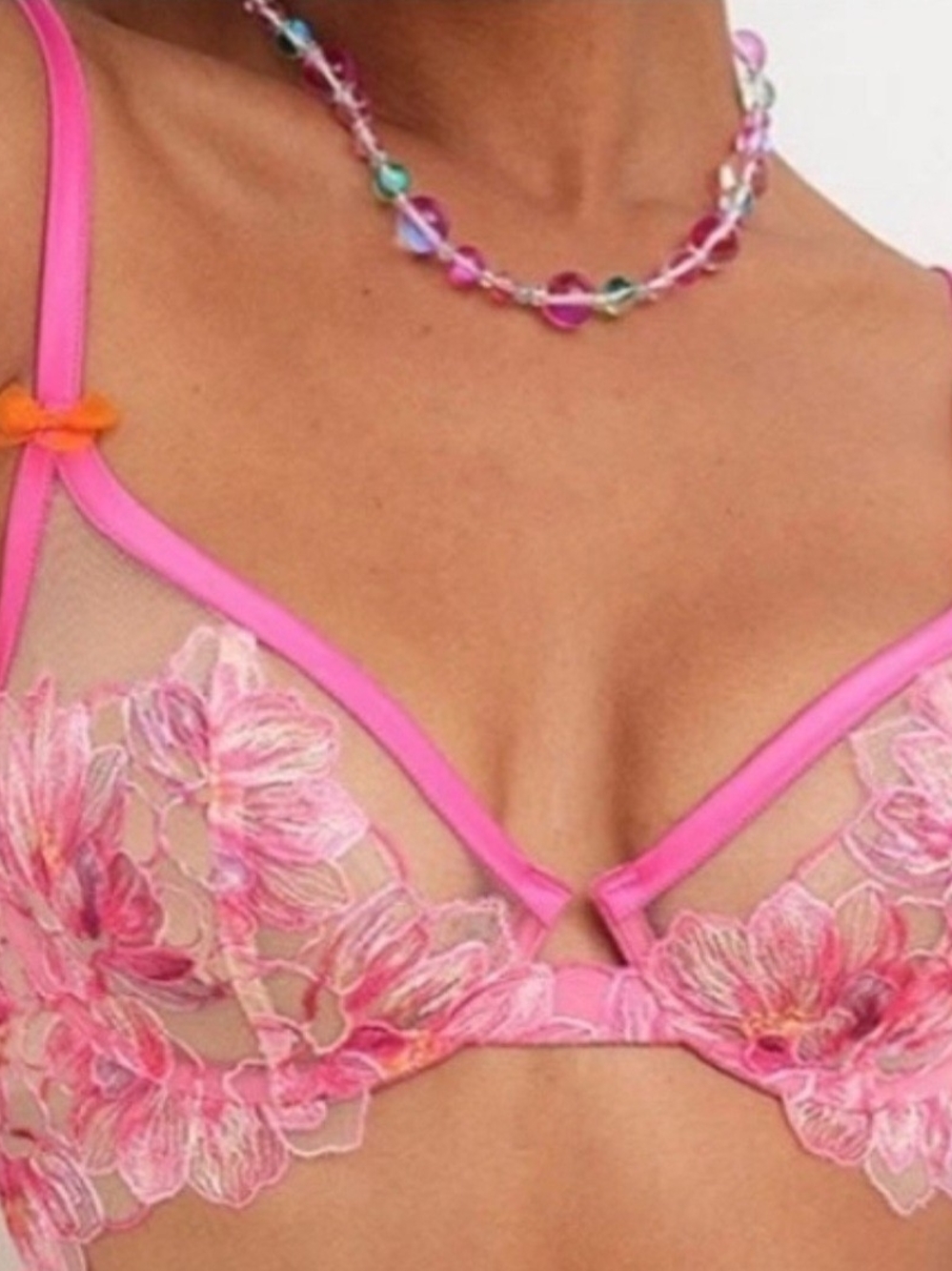 Hibiscus Embroidery Underwire Bralette Featured At Victoria Secret